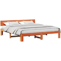 vidaXL Bedframe Wasbruin 180 x 200 cm Massief grenenhout