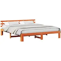 vidaXL Bedframe Wasbruin 180 x 200 cm Massief grenenhout