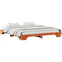 vidaXL Bedframe Wasbruin 180 x 200 cm Massief grenenhout