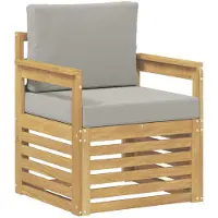 vidaXL 2 Stuk Buiten bank set Polyester Wit en lichtgrijs