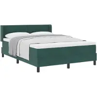 vidaXL Boxspring bed met hoofdeinde Donkergroen 190 x 140 cm Fluweel
