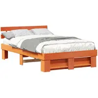 vidaXL Bedframe Wasbruin 120 x 200 cm Massief grenenhout