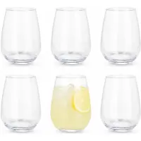 Vivalto Drinkglazen Soda Base - 6x stuks - 480 ml - transparant - glas - waterglazen