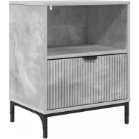 vidaXL Nachtkastje Betongrijs 49 x 36 x 61 cm Bewerkt hout
