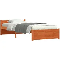 vidaXL Bedframe Wasbruin 195,5 x 80,5 x 51 cm Massief grenenhout