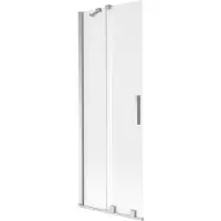 Mexen Velar tweepanelen schuifbare badwand 70 x 150 cm, matglas, chroom - 896-070-000-31-01