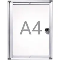MAUL MAULextraslim Vitrine Magnetisch 1 x A4 Afsluitbaar Binnen 27 (B) x 35,1 (H) cm Zilver