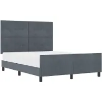 vidaXL Boxspring bed met hoofdeinde Donkergrijs 160 x 200 cm Fluweel