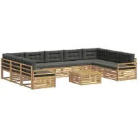 vidaXL Tuinset met 10 stuks, wit en antraciet