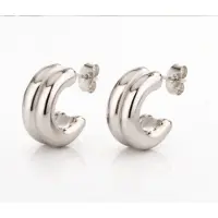 Trend Oorbellen- Zilverkleurig - Verguld - Roestvrijstalen oorbellen - sieraden – Cadeau tip – Hip - Trendy