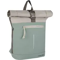 NEW REBELS Backham New York Salie Groen Beige 19L Rolltop Rugzak Waterafstotend Laptop 15.6
