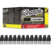 Sharpie Pro Magnum permanente marker | beitelpunt | zwart | 12 stuks