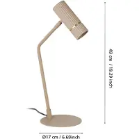 Eglo Tafellamp Caminia, crème / amber, Woon-/ Eetkamer, metaal, Modern, Tafellamp
