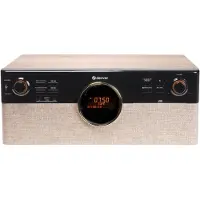 Denver MRD-180 Retro-stereoset DAB+, Bluetooth, CD, Cassette, Platenspeler Zwart, Hout