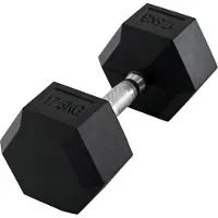 Aosom Halter, halter van 17,5 kg, gewicht, antisliphandgreep, zwart+zilver