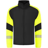 Tricorp 306119 Fleecejack Reflective Redefined BlackFluoryellow maat S uniseks