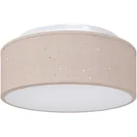 vidaXL Plafondlamp met schijnwerpers Taupe 30 x 30 x 13,5 cm Stof