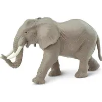 Safari speeldier Afrikaanse olifant junior 16,5 cm grijs