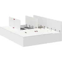 vidaXL Opbergbedframe met opslag Wit 140 x 200 cm Bewerkt hout