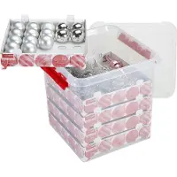 Sunware Q-line transparante opbergdoos voor kerstversiering 38 liter (125 kerstballen)