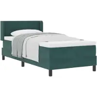 vidaXL Boxspring bed met hoofdeinde Donkergroen 200 x 90 cm Fluweel