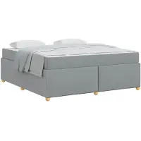 vidaXL bedframe met matras, lichtgrijs, 180 x 200 cm, stof