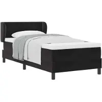 vidaXL Boxspring bed met hoofdeinde Zwart 90 x 200 cm Fluweel