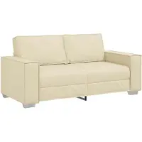 vidaXL Loveseat Crème 180 cm Kunstleer