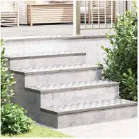 vidaXL - Trapmatten - 4 - st - 90 - x - 30 - cm - Zilver - Aluminium - Rechthoekig