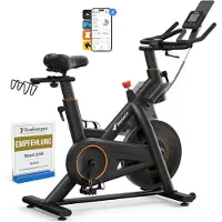 Merach Hometrainer fiets - 16 verstelbare magnetische weerstandfitness - Bluetooth LCD-display - tablethouder - 10 kg vliegwiel - comfortabel en stil fietstrainer - tot 158 kg