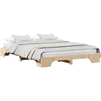 vidaXL Bedframe Naturel 150 x 200 cm Massief grenenhout