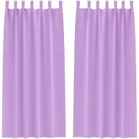 vidaXL Blackout Gordijnen met Ringen 2 pcs Paars 260 x 140 cm