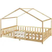 En.casa Kinderbed Treviolo huisbed 140x200 cm naturel []