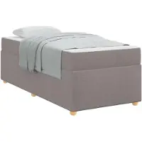 vidaXL Bedframe Taupe 90 x 190 cm Stof