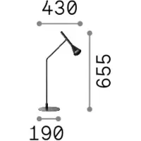 Ideal Lux Tafellamp Diesis, dimbaar, messing / goud, Woon-/ Eetkamer, metaal, Modern, Tafellamp