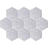 QUVIO Memobord - Hexagon Bulletin board - Set van 10 - Vilt