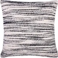 QUVIO Sierkussenhoes gebreid patroon - Polyester - 45x45 cm - Wit - Grijs