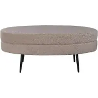 QUVIO Yomo Poef - Zacht Teddy Design - Stijlvol en Functioneel Meubelstuk