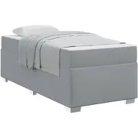 vidaXL Bedframe met matras Lichtgrijs 100 x 200 cm Stof