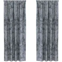 vidaXL Velvet Gordijnen 2 pcs Zilvergrijs 260 x 140 cm Fluweel