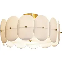 By Rydens Omlott plafondlamp Ø53 cm Messing-wit