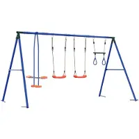 vidaXL Buiten Schommelset Meerkleurig 330 x 185 x 185 cm Staal en PE