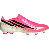 Adidas F50 Hyperfast League Gras Voetbalschoenen (FG) Felroze Zwart Goud Wit
