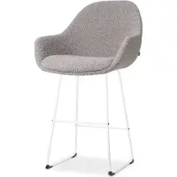 Nolon Nino-mae barkruk bouclé wit onderstel 65 cm