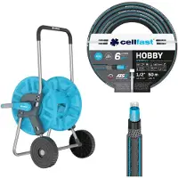 Cellfast Hobby ATS2- tuinslang 1/2" 50 m met trolley / slanghouder - 1/2" 60 m