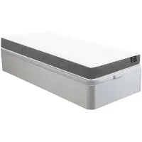 Vente-unique Set 90 x 190 cm bedbodem met opbergruimte wit + matras met pocketveren dikte 20cm - ENOROS van YSMÉE