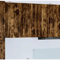 vidaXL Wandkast LUCCA Gerookt eiken 40 x 31 x 80 cm Bewerkt hout