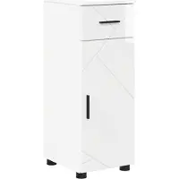 vidaXL Badkamerkast Hoogglans wit 30 x 35 x 80 cm Bewerkt hout, Metaal