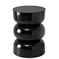 CALICOSY - Metalen bijzettafel in gelakt metaal H50 cm - ELLA