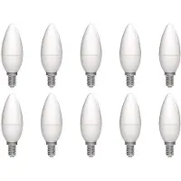 Avide E14 LED Lamp 4.5W - 470lm - 6400K - Koel Wit - LED Kaarslamp B35 - Vervangt 40W Gloeilamp - 10 stuks